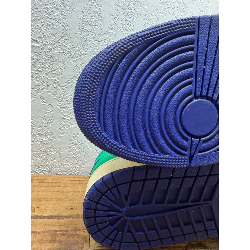 Air Jordan 1 Low Lucky Green Deep Royal Blue White Sneakers DQ8422-301 - Picture 7 of 8